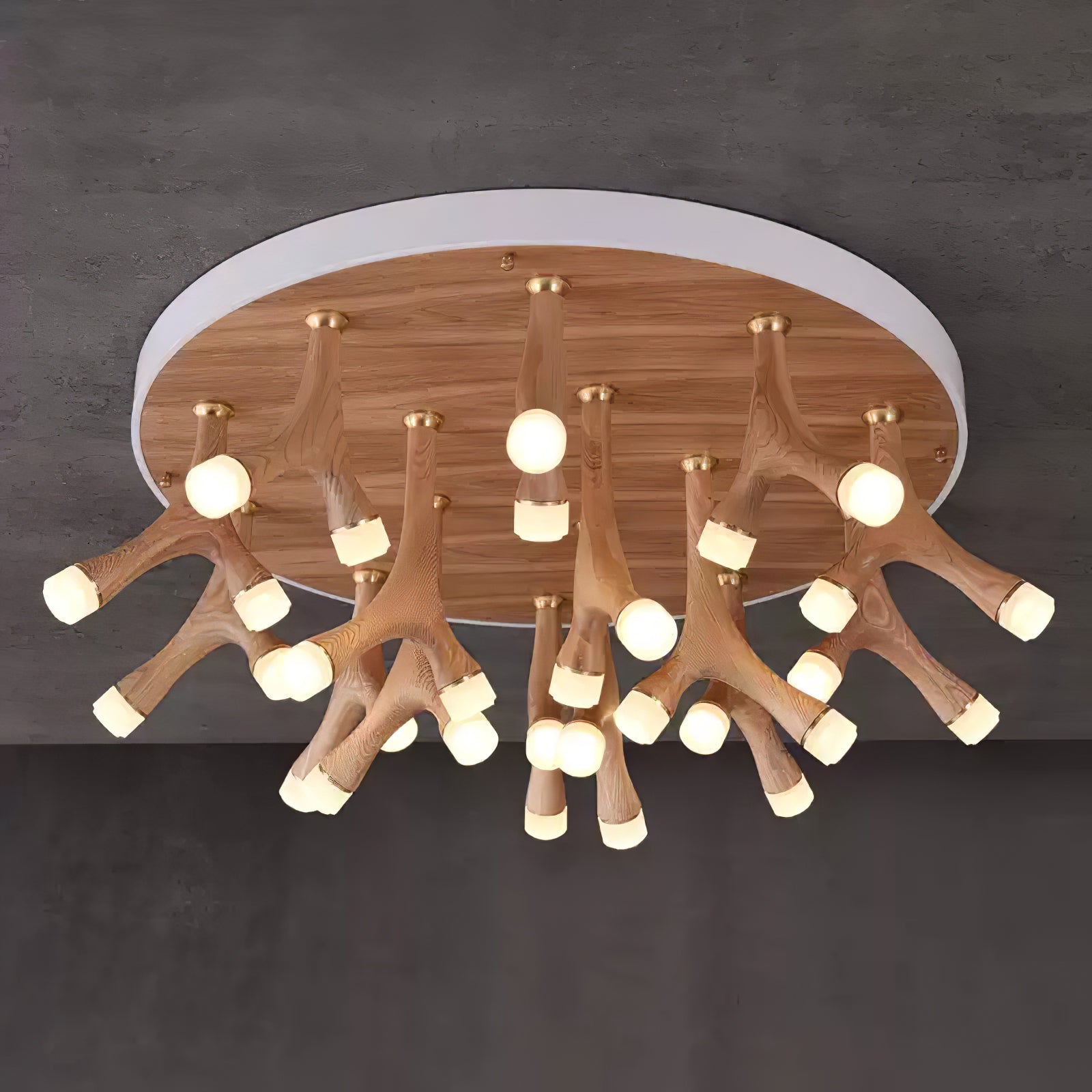 Vilorion Nature-Inspired Wood Ceiling Light - Letslighting