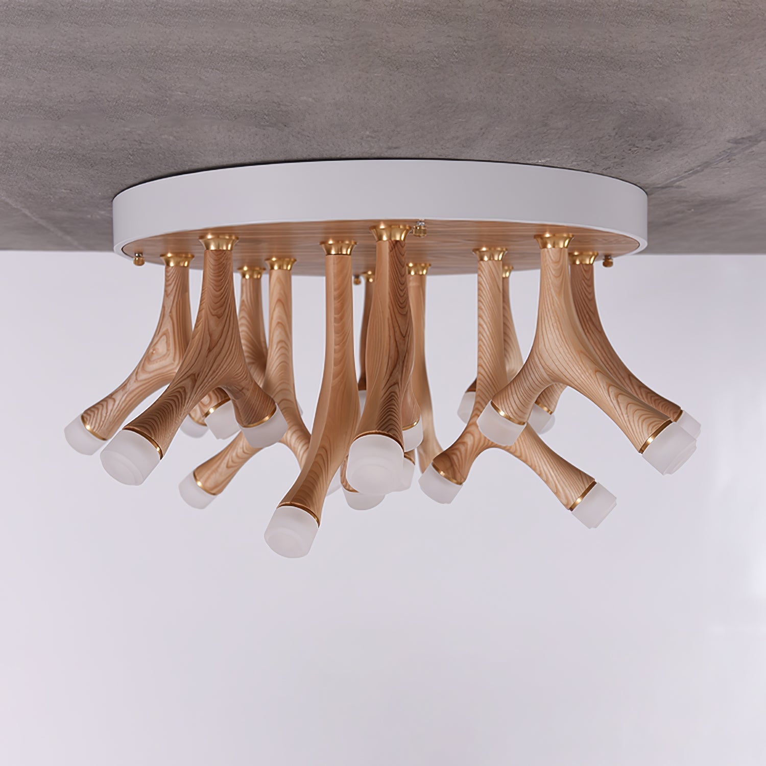 Vilorion Nature-Inspired Wood Ceiling Light - Letslighting