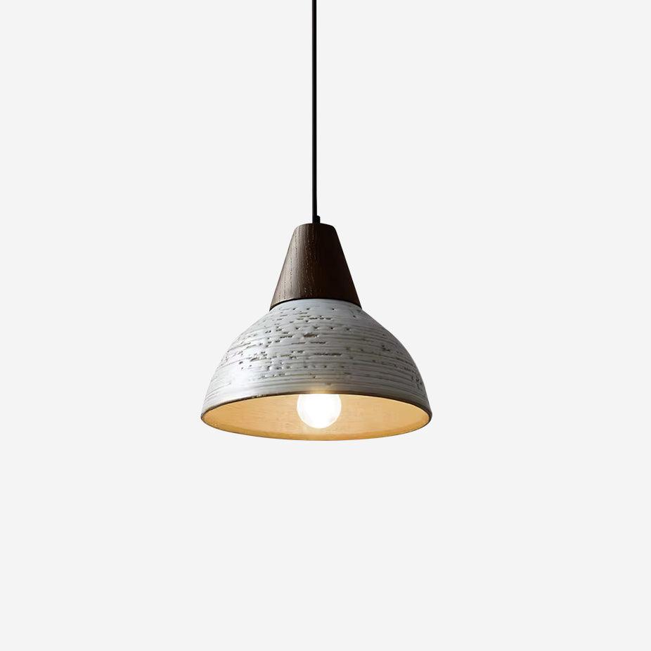 Tera Pendant Lamp Ceramic Wood Minimalist - Letslighting