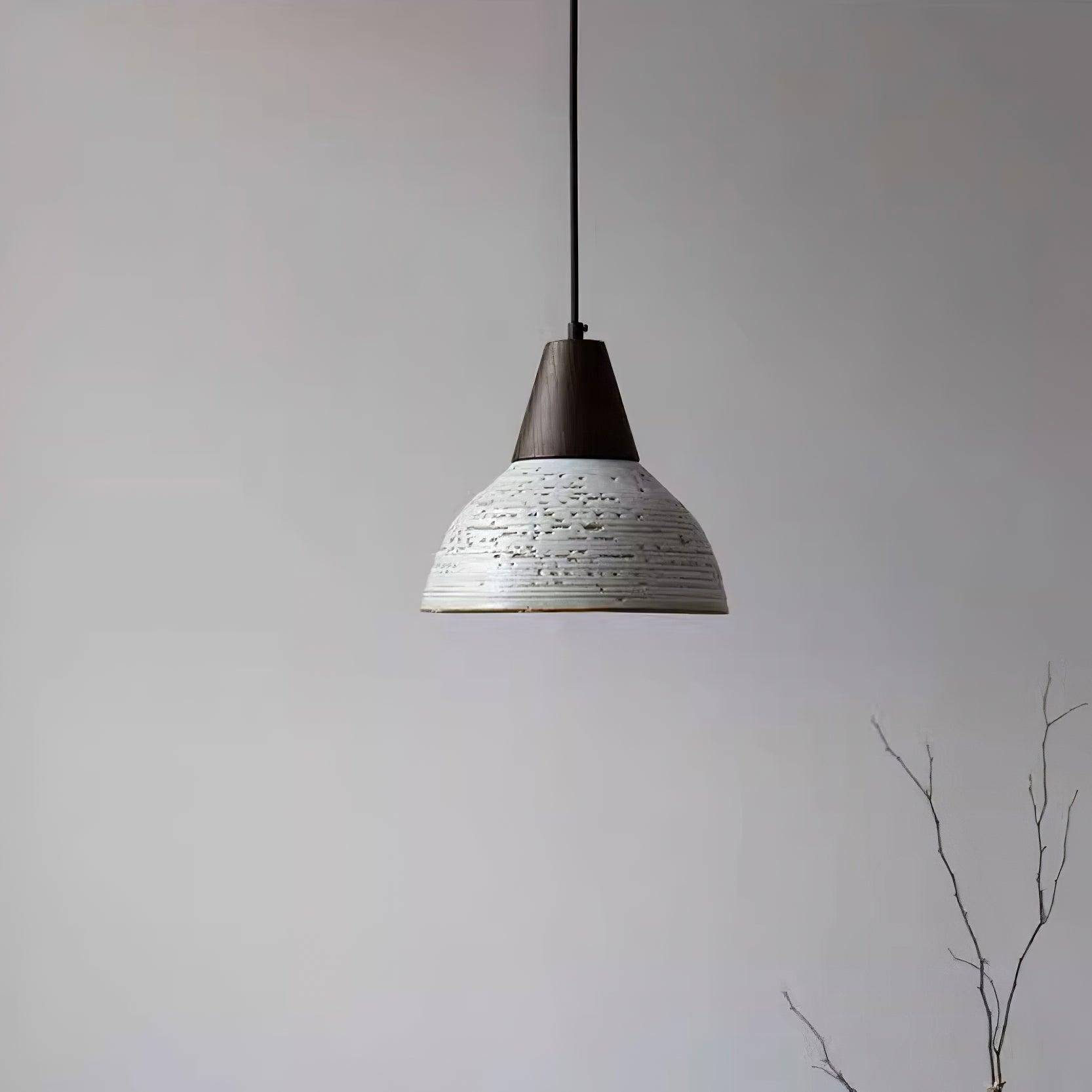 Tera Pendant Lamp Ceramic Wood Minimalist - Letslighting