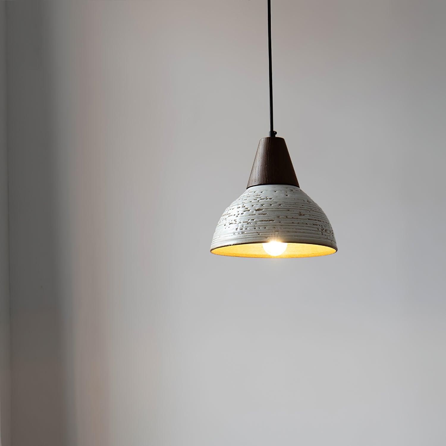Tera Pendant Lamp Ceramic Wood Minimalist - Letslighting