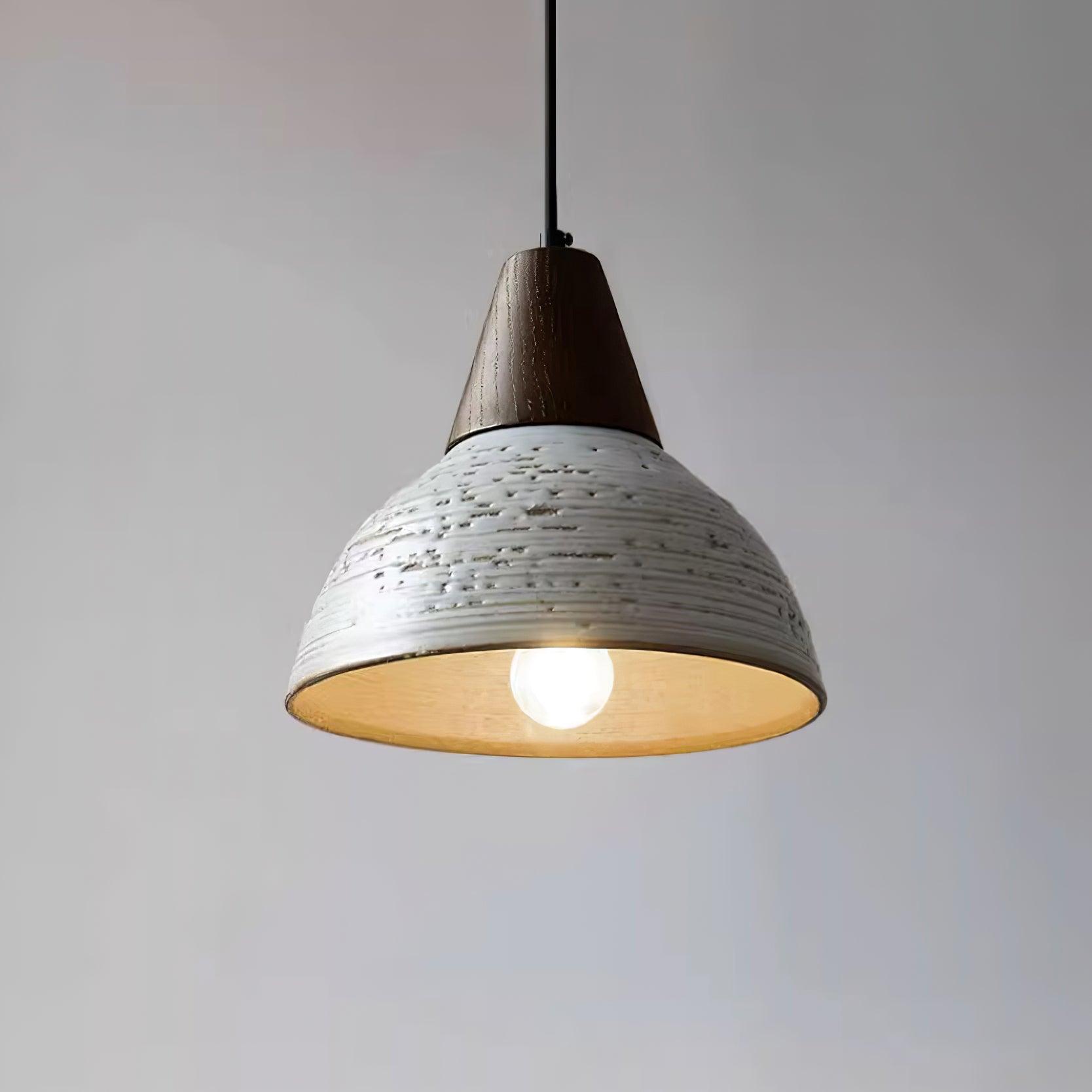 Tera Pendant Lamp Ceramic Wood Minimalist - Letslighting