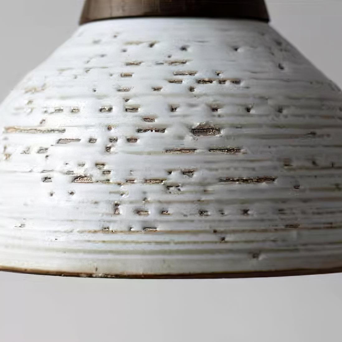 Tera Pendant Lamp Ceramic Wood Minimalist - Letslighting