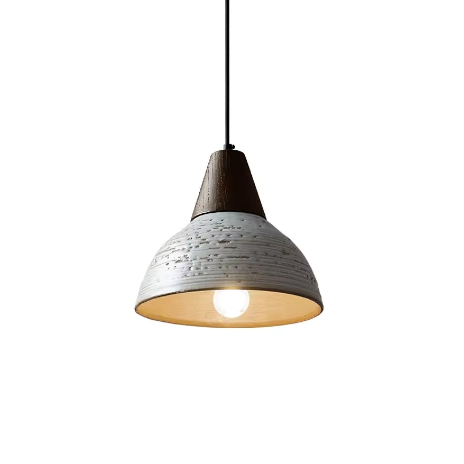 Tera Pendant Lamp Ceramic Wood Minimalist - Letslighting