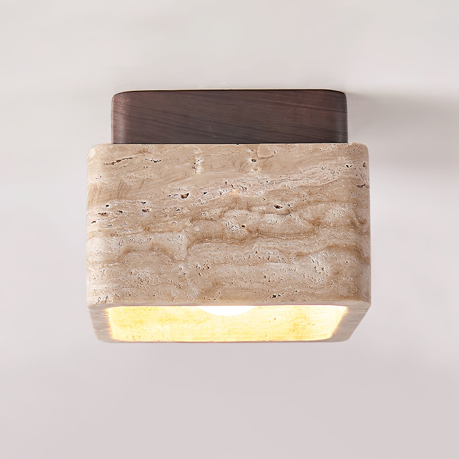 Alaearis Textured Travertine Ceiling Light - Letslighting