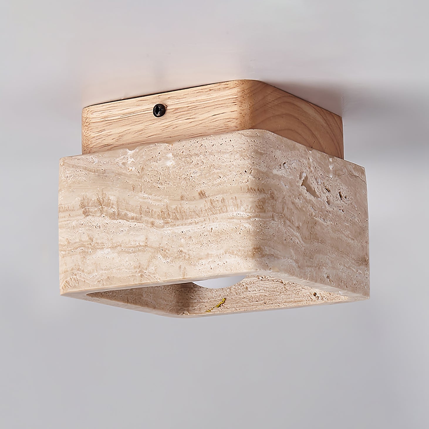 Alaearis Textured Travertine Ceiling Light - Letslighting