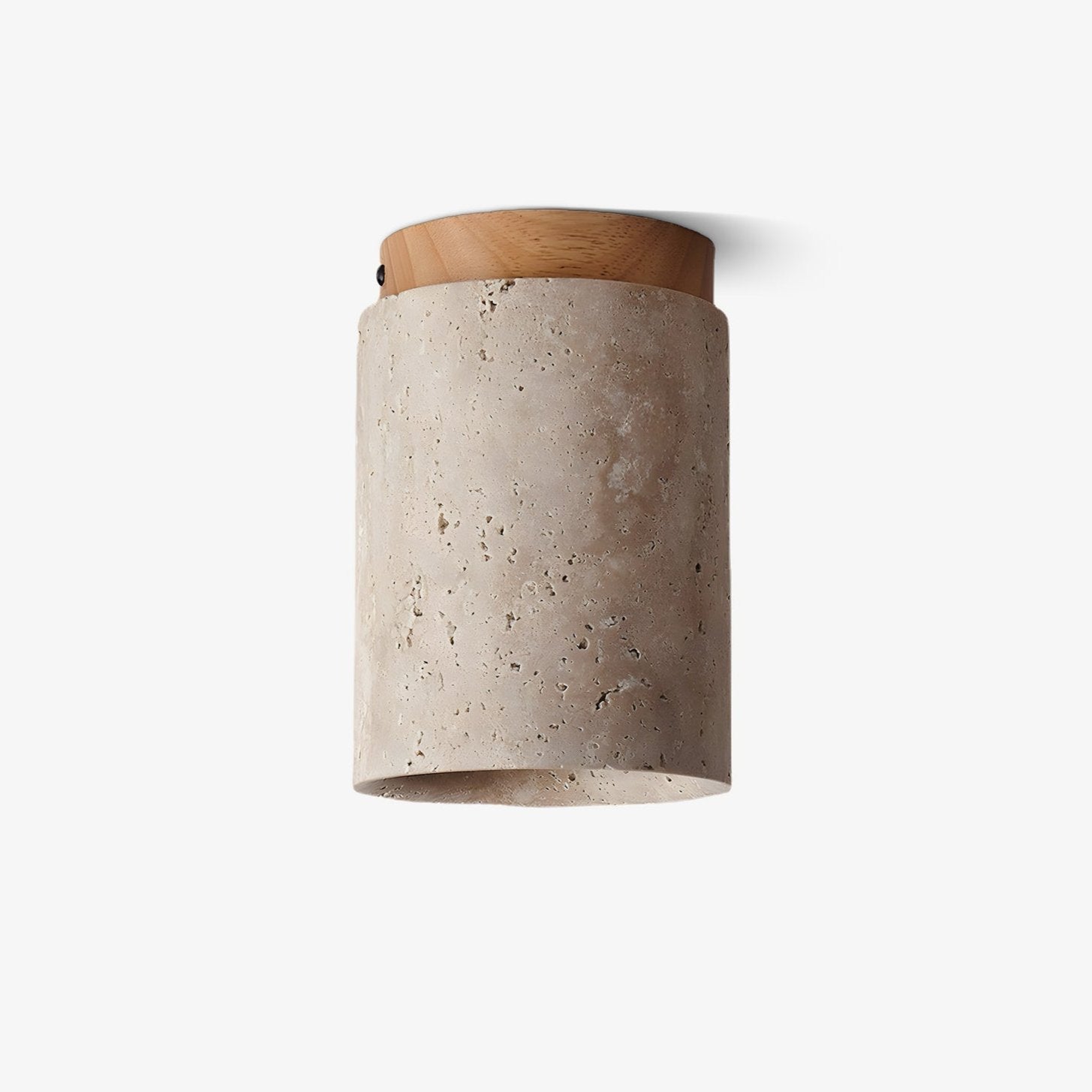 Aurnorira Cylinder Cap Travertine Ceiling Light - Letslighting