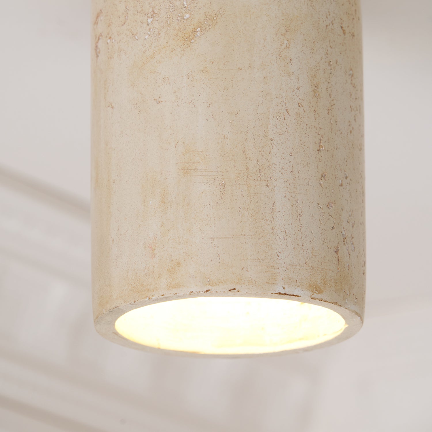 Aurnorira Cylinder Cap Travertine Ceiling Light - Letslighting