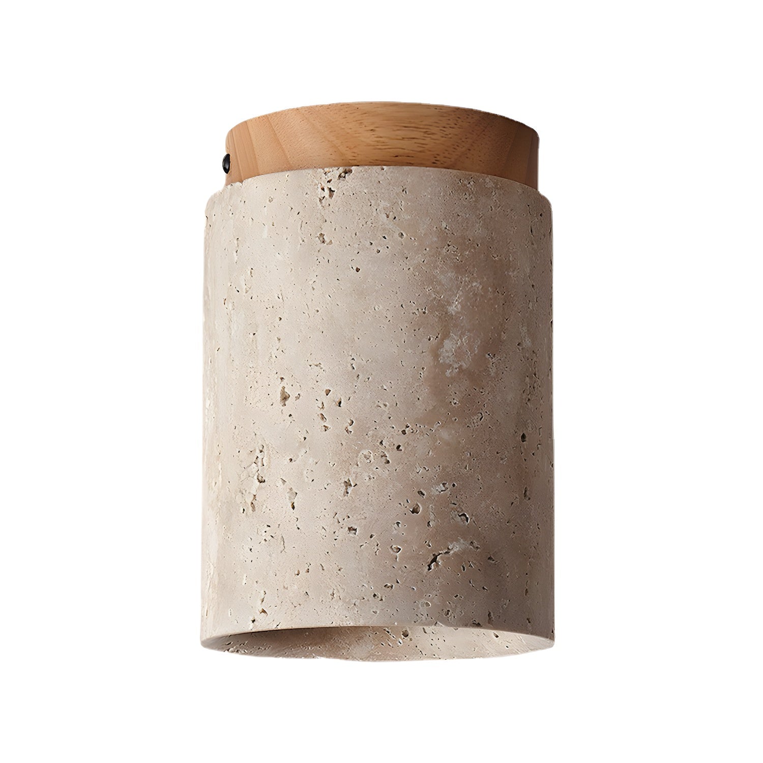Aurnorira Cylinder Cap Travertine Ceiling Light - Letslighting