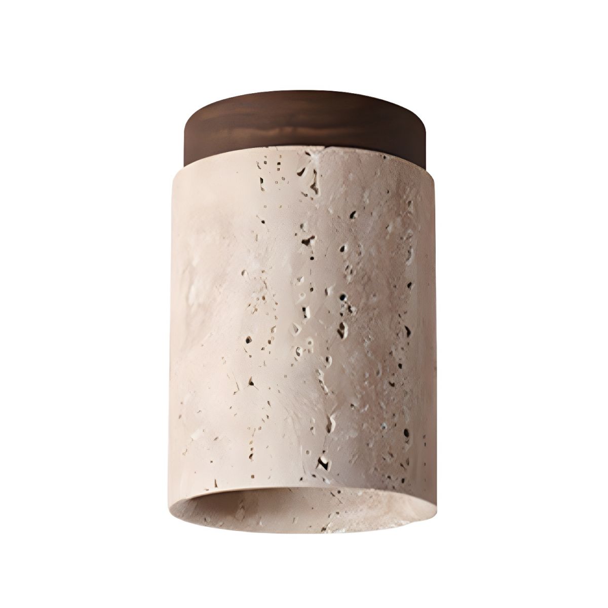 Aurnorira Cylinder Cap Travertine Ceiling Light - Letslighting