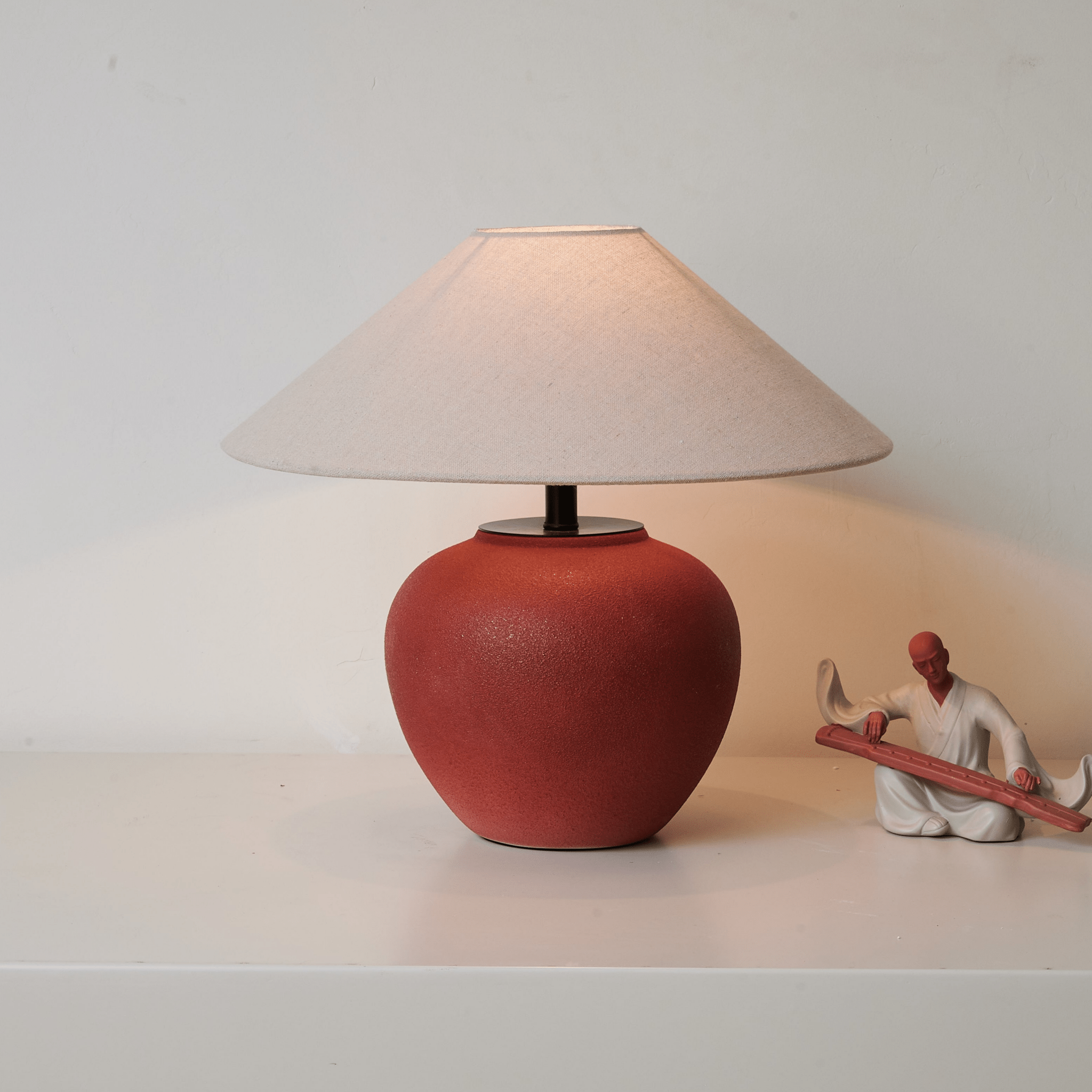 Monica Minimalist Ceramics Table Lamp - Letslighting