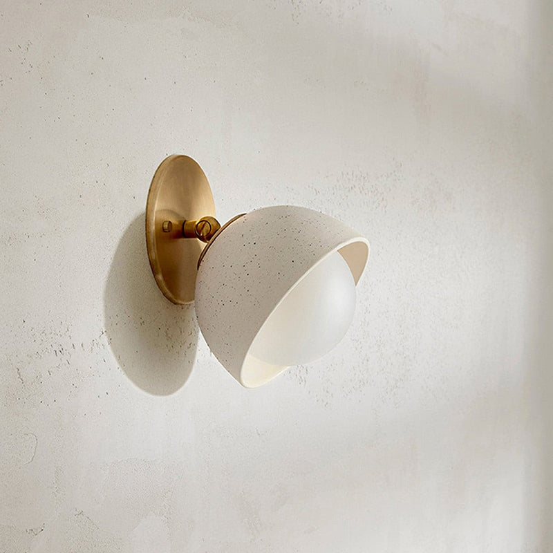 Ellorus Modern Minimalist Surface Glass Travertine Wall Lamp - Letslighting