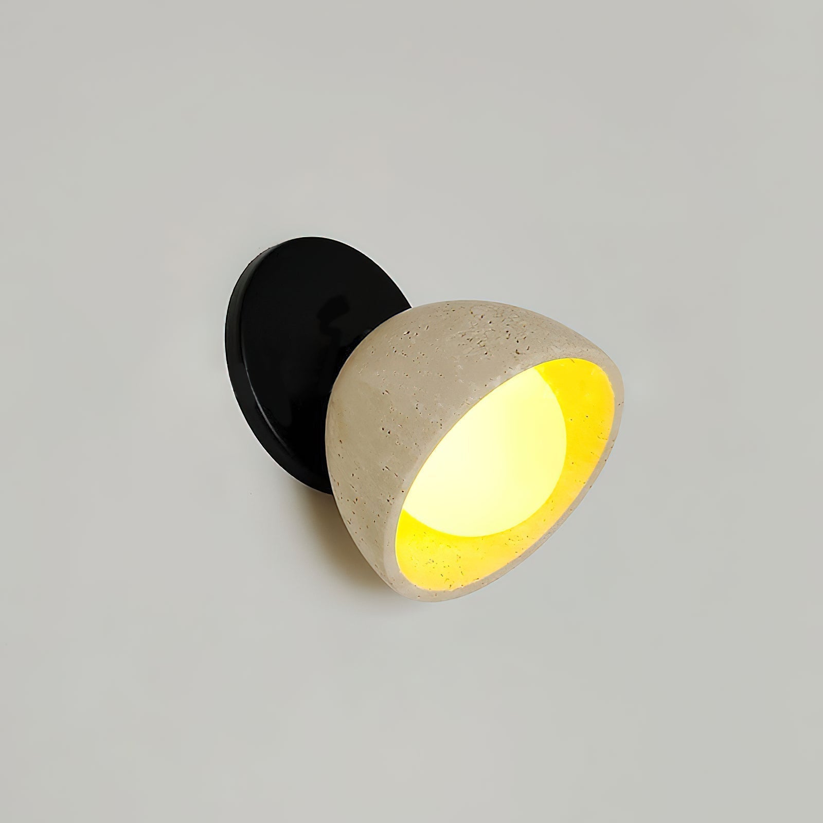 Ellorus Modern Minimalist Surface Glass Travertine Wall Lamp - Letslighting