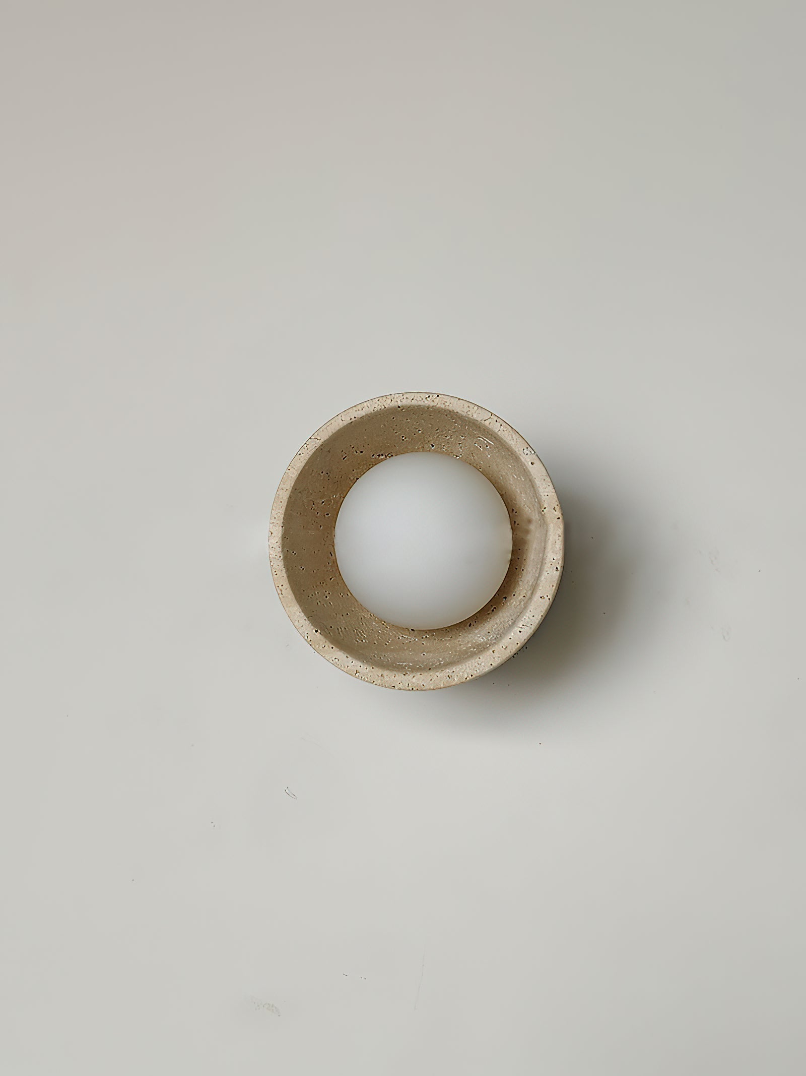 Ellorus Modern Minimalist Surface Glass Travertine Wall Lamp - Letslighting