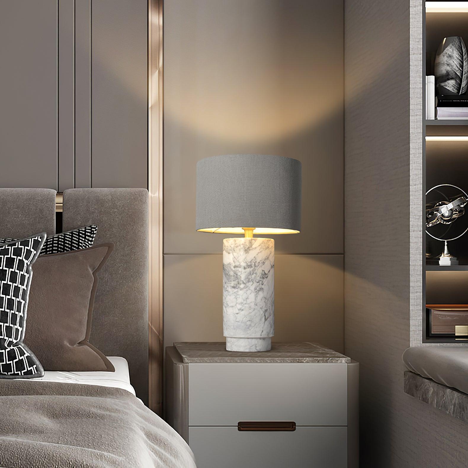 Radiace Marble Fabric Table Lamp - Letslighting