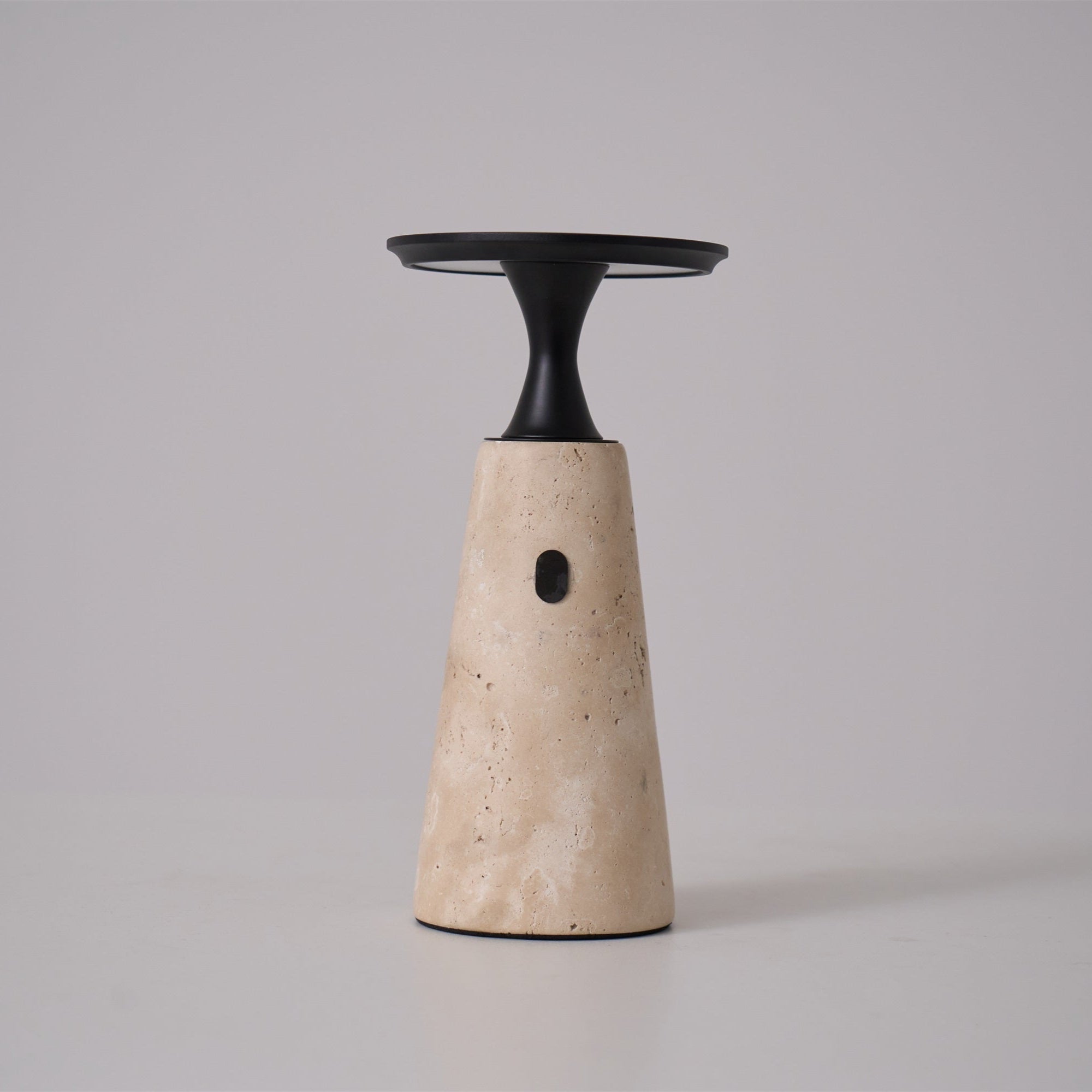 Vespera Sculptural Travertine Table Lamp - Letslighting