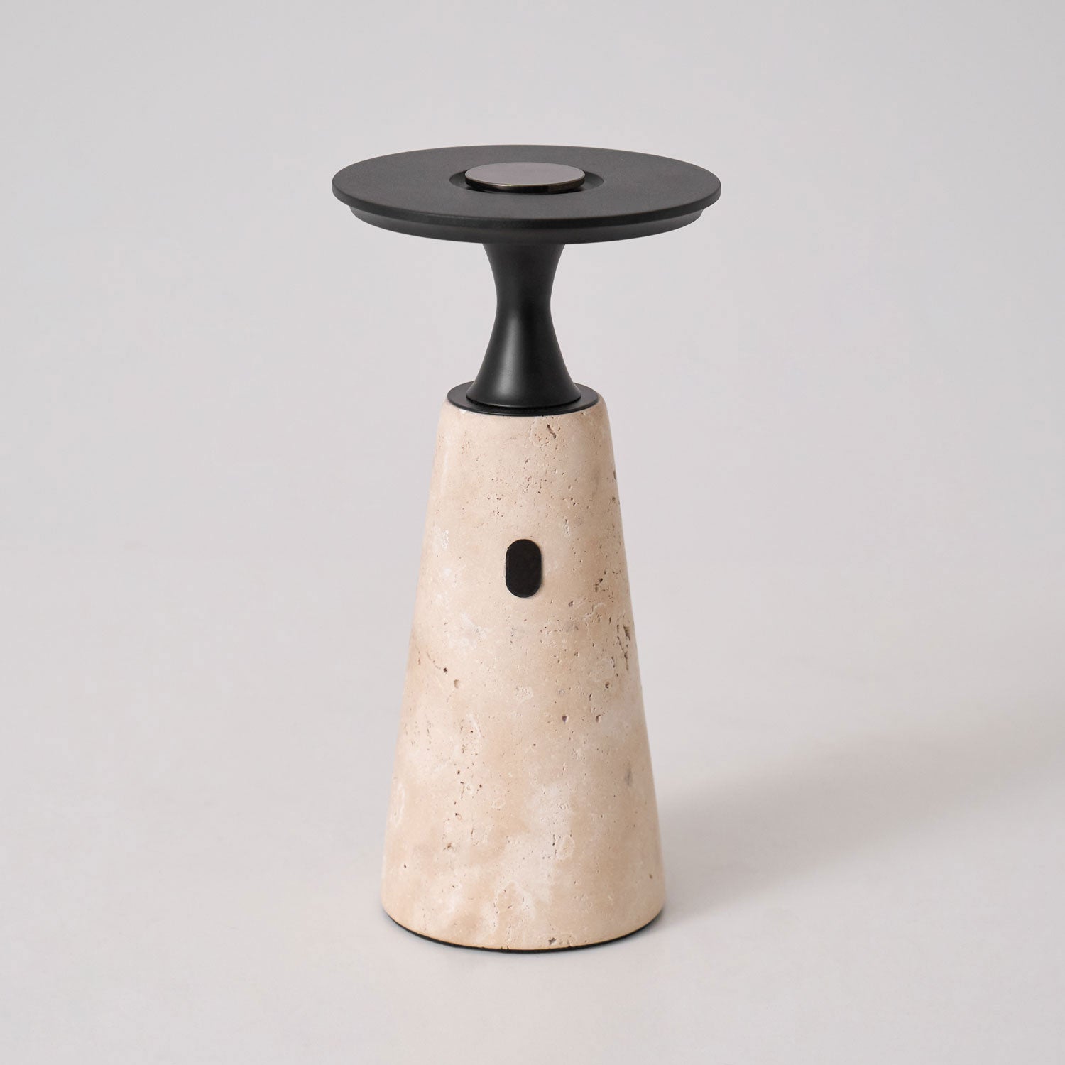 Vespera Sculptural Travertine Table Lamp - Letslighting