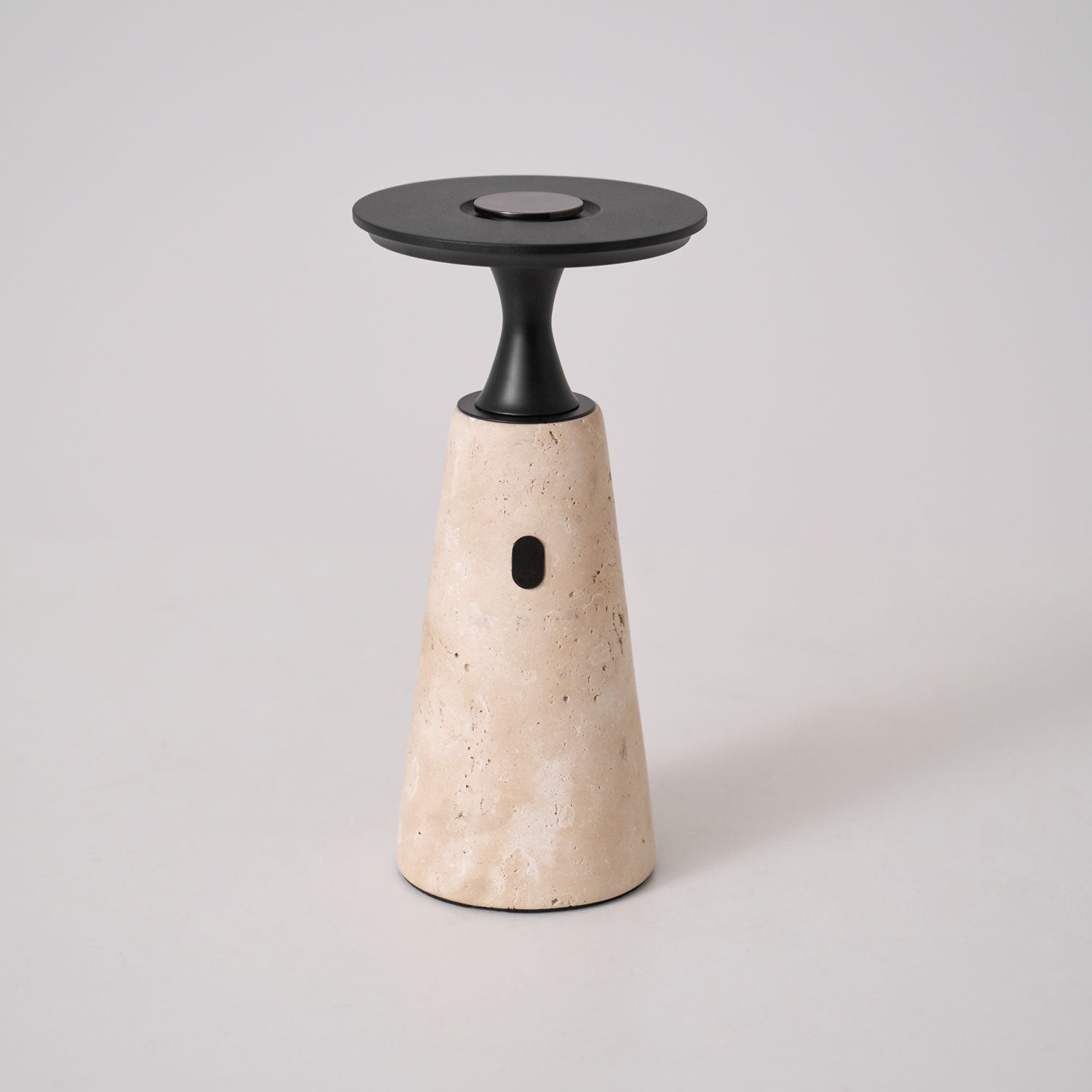 Vespera Sculptural Travertine Table Lamp - Letslighting
