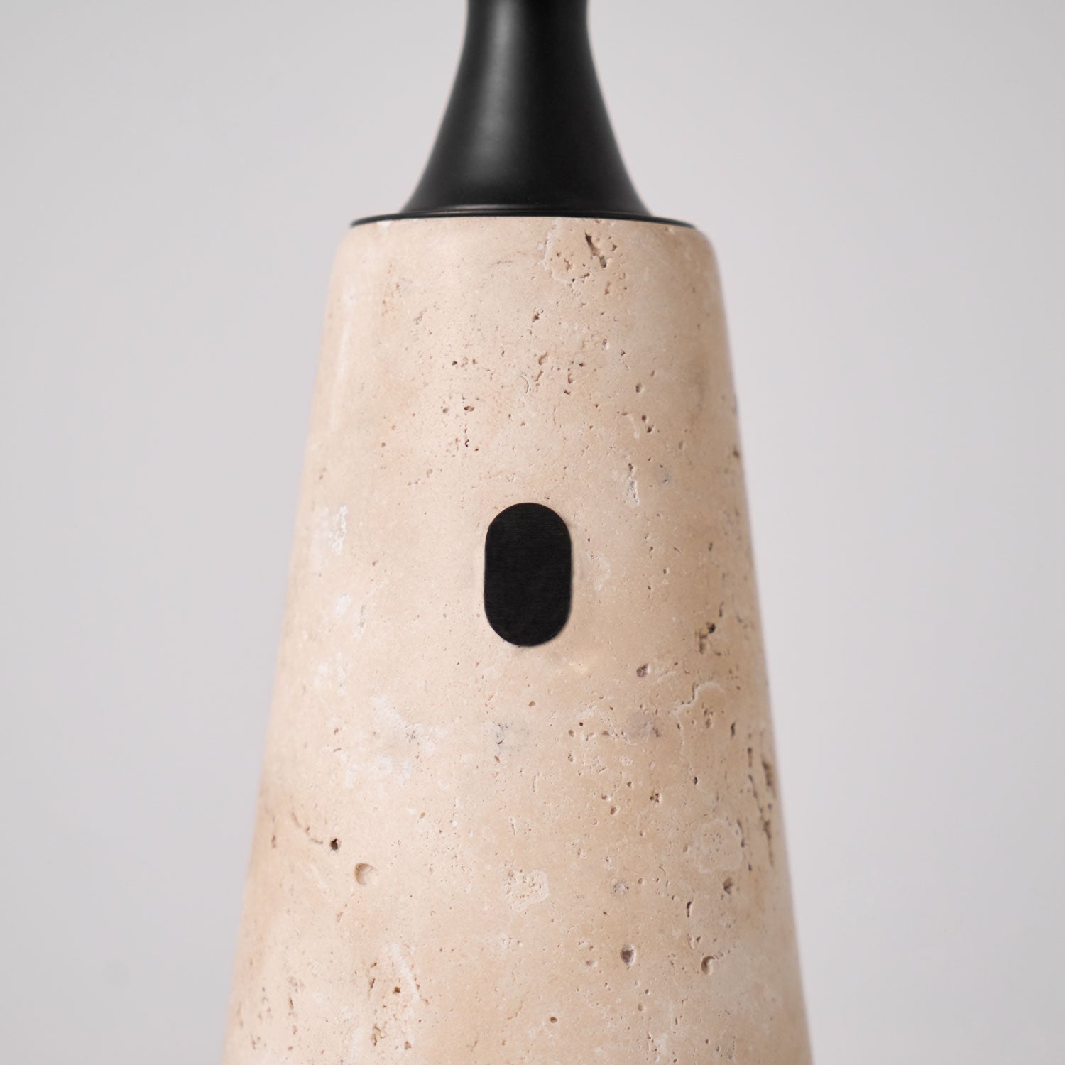 Vespera Sculptural Travertine Table Lamp - Letslighting