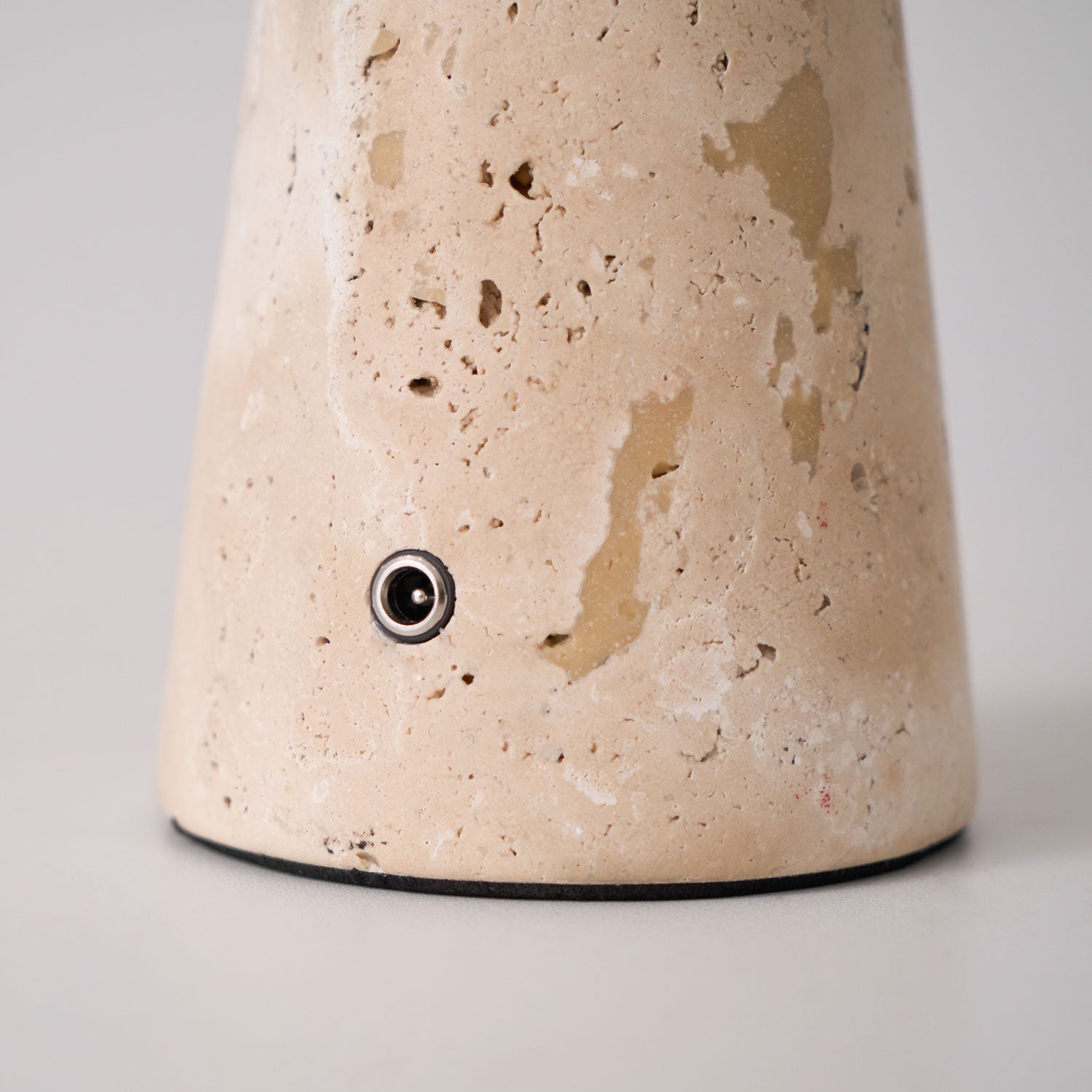 Vespera Sculptural Travertine Table Lamp - Letslighting