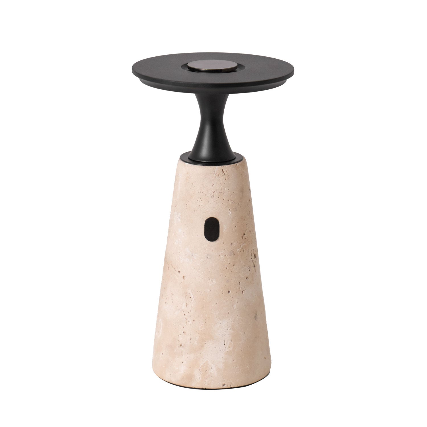 Vespera Sculptural Travertine Table Lamp - Letslighting