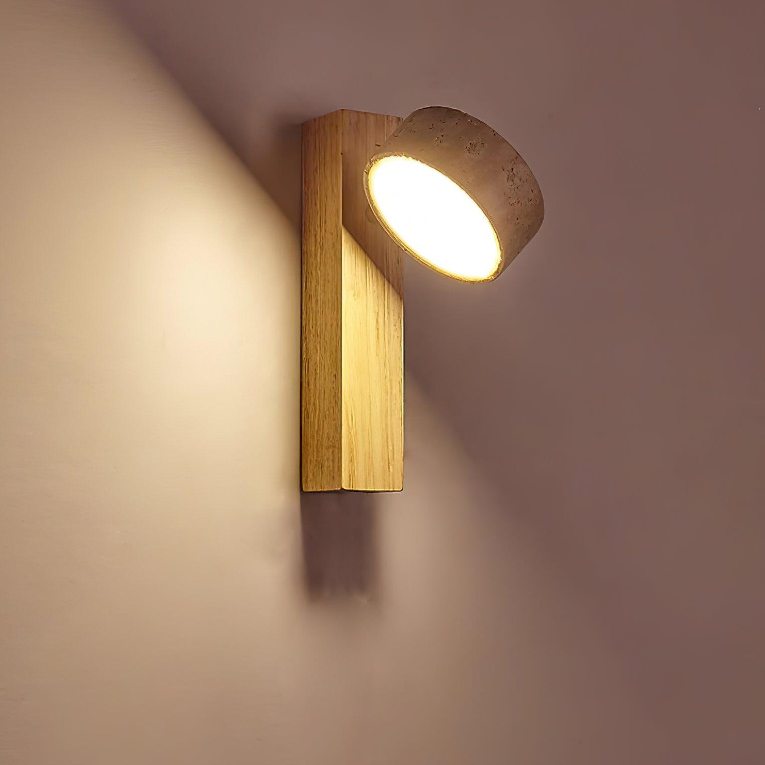 Ritta  Wall Light Travertine Wood