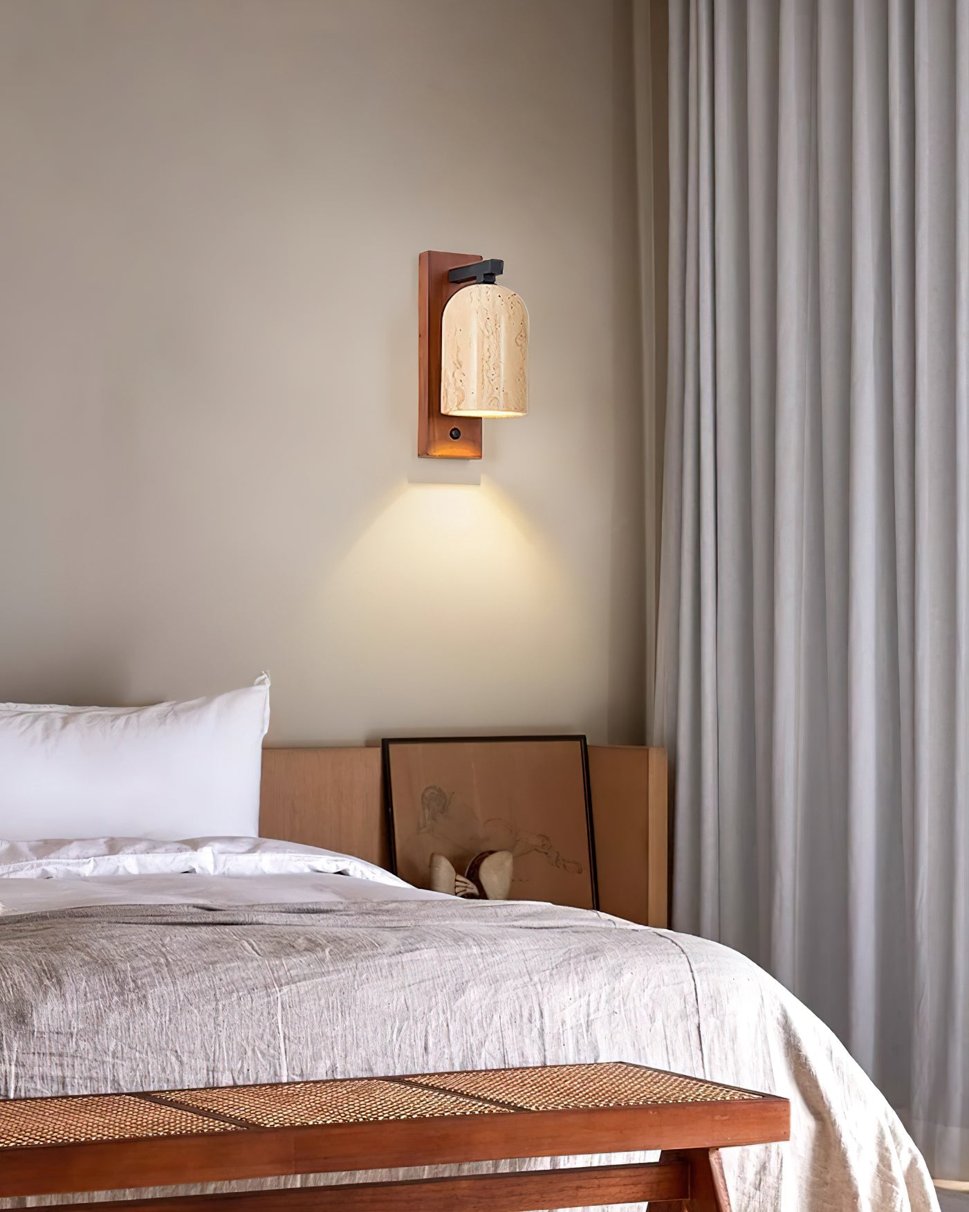 Cole Wall Light Travertine - Letslighting