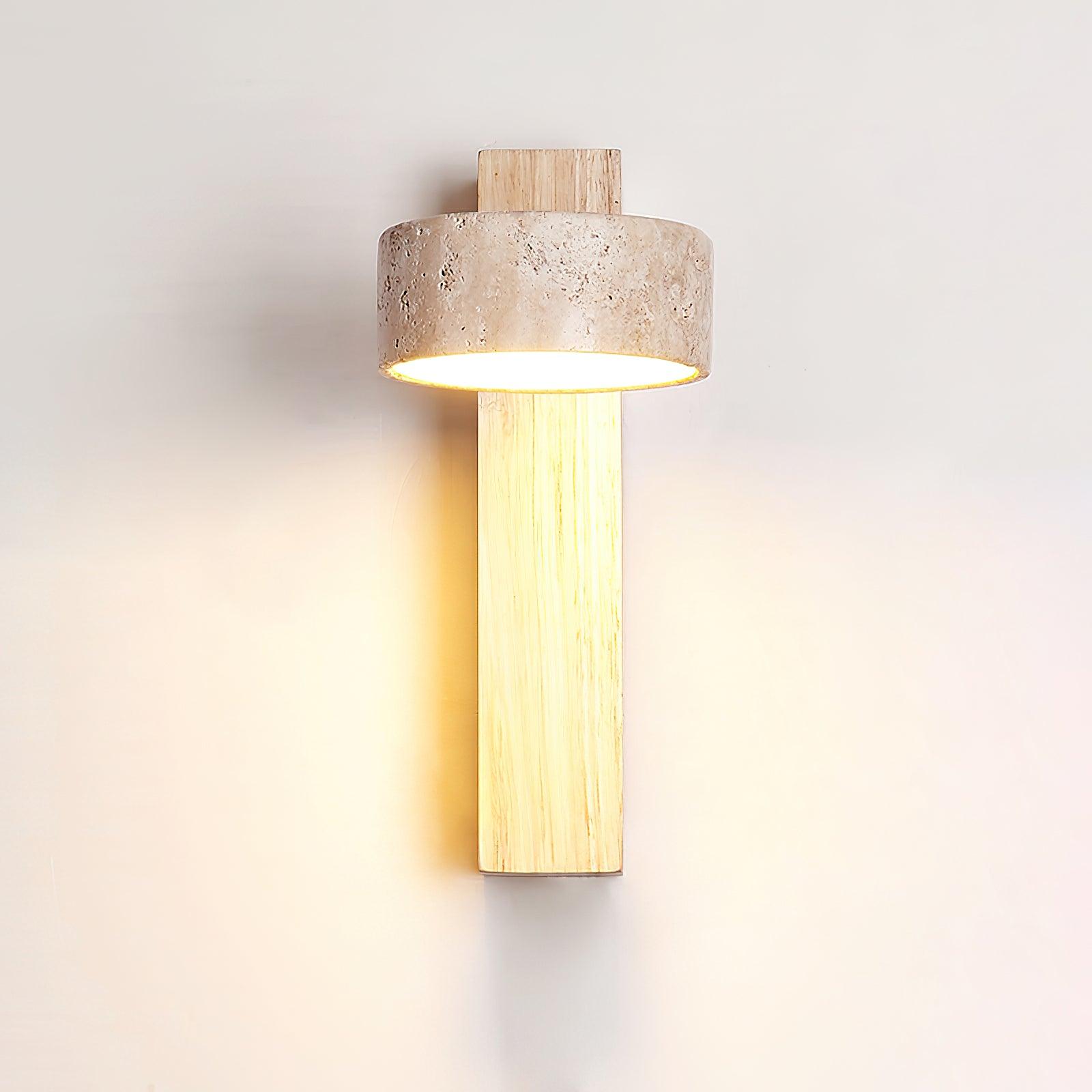 Ritta  Wall Light Travertine Wood
