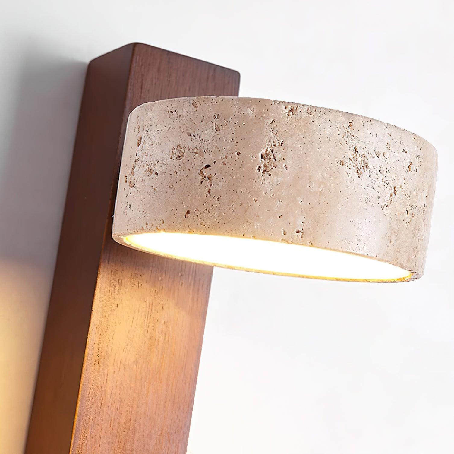 Ritta  Wall Light Travertine Wood