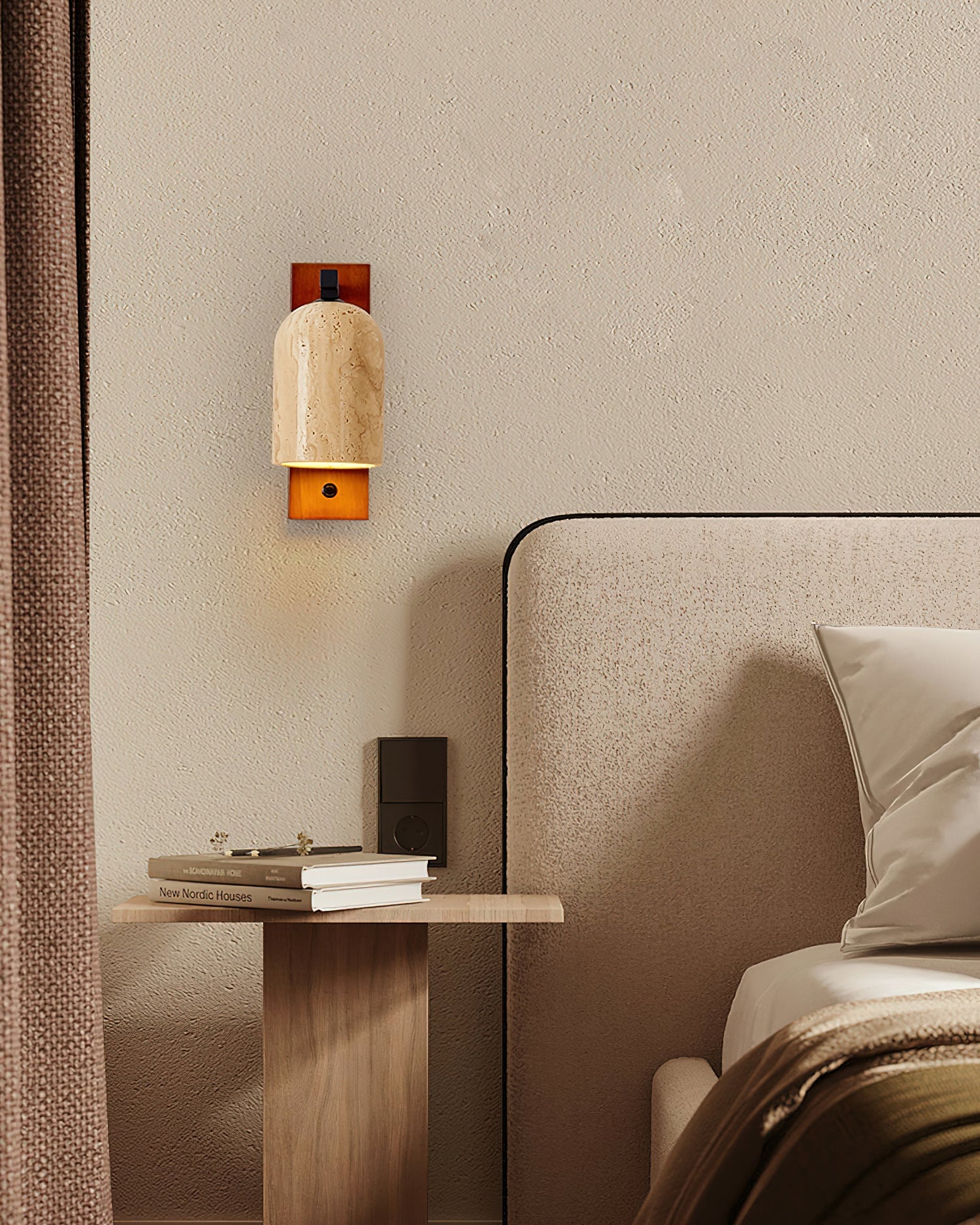 Cole Wall Light Travertine - Letslighting