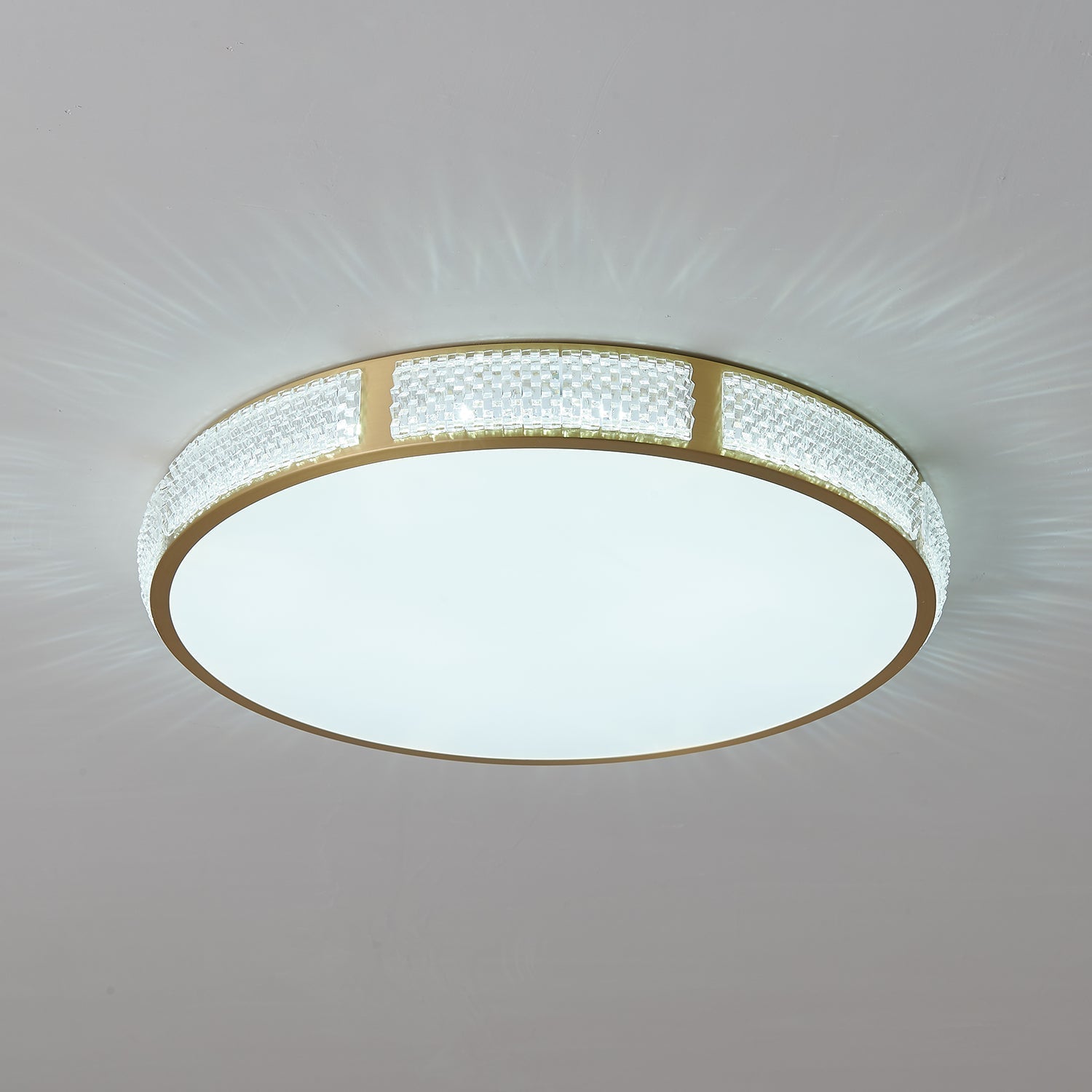 Lustra Ceiling Light Brass Acrylic Modern - Letslighting
