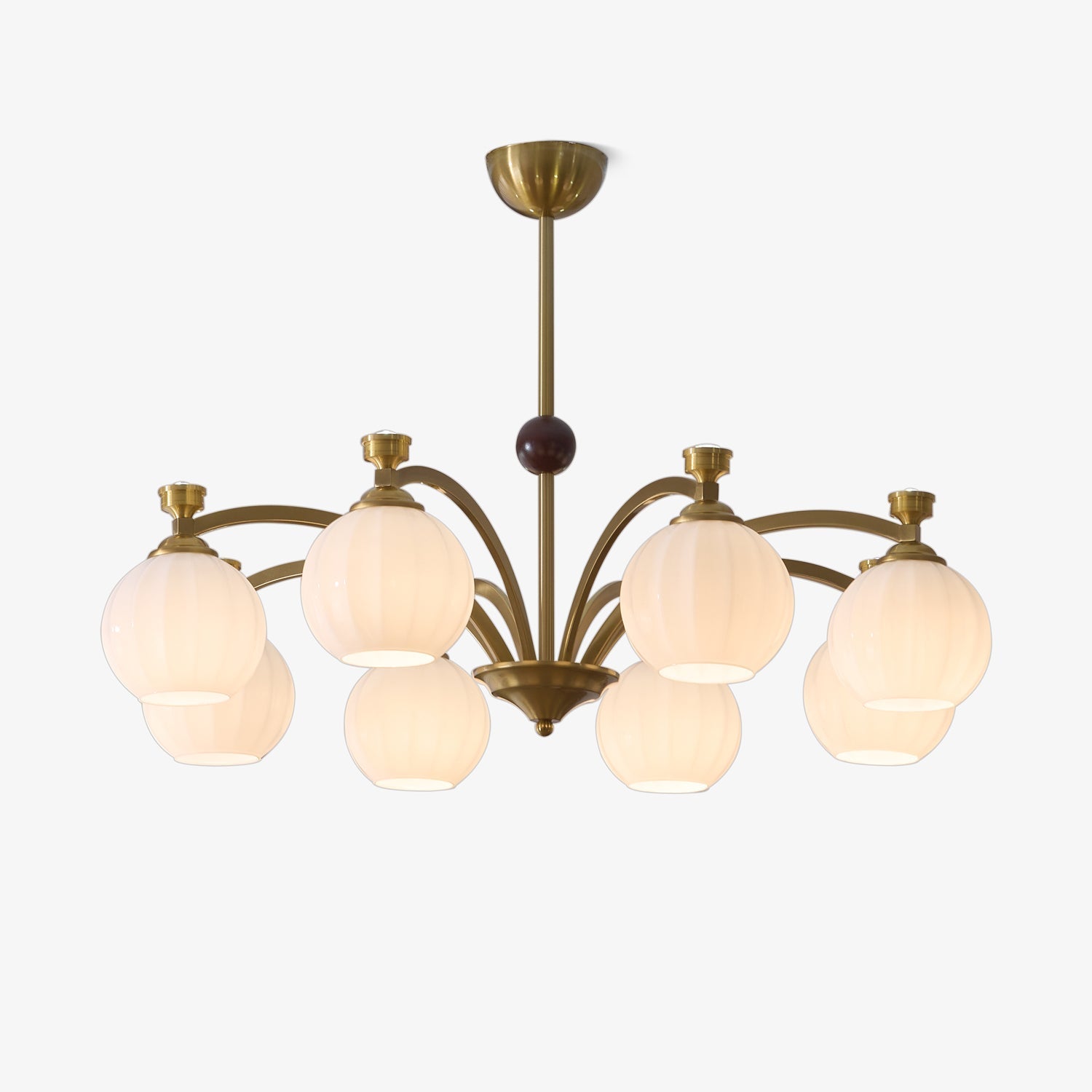 Usilia Elegance Vintage Glass Wood Chandelier - Letslighting