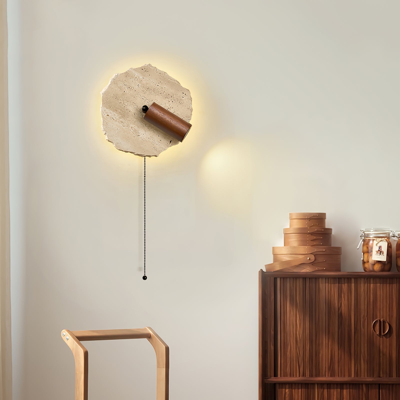 Cleo Travertine Wall Light Spotlight