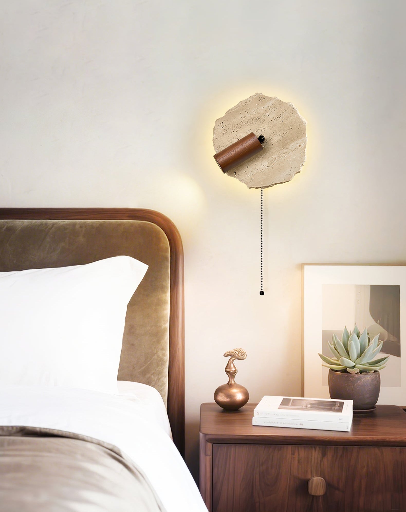 Cleo Travertine Wall Light Spotlight