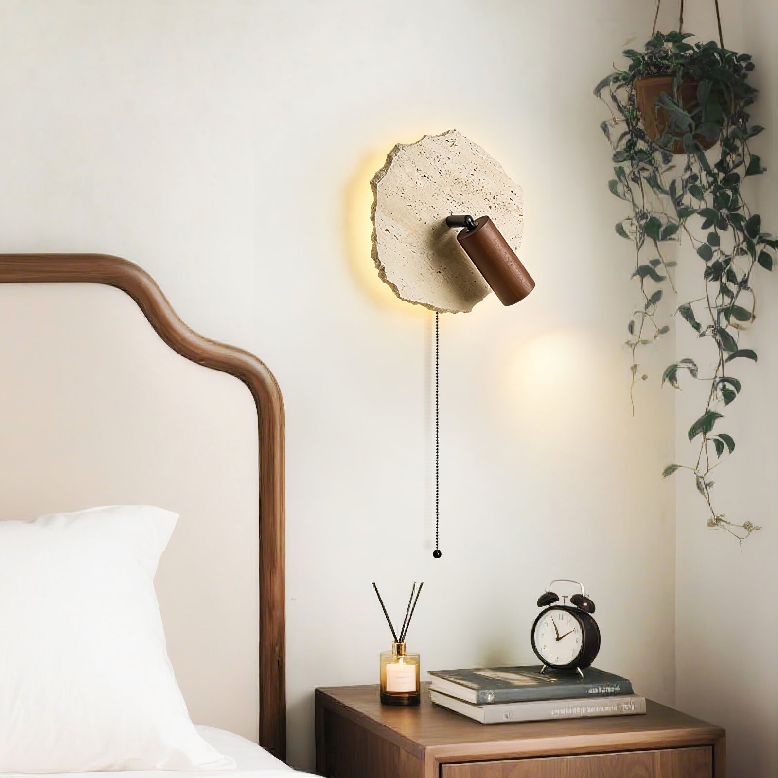Cleo Travertine Wall Light Spotlight