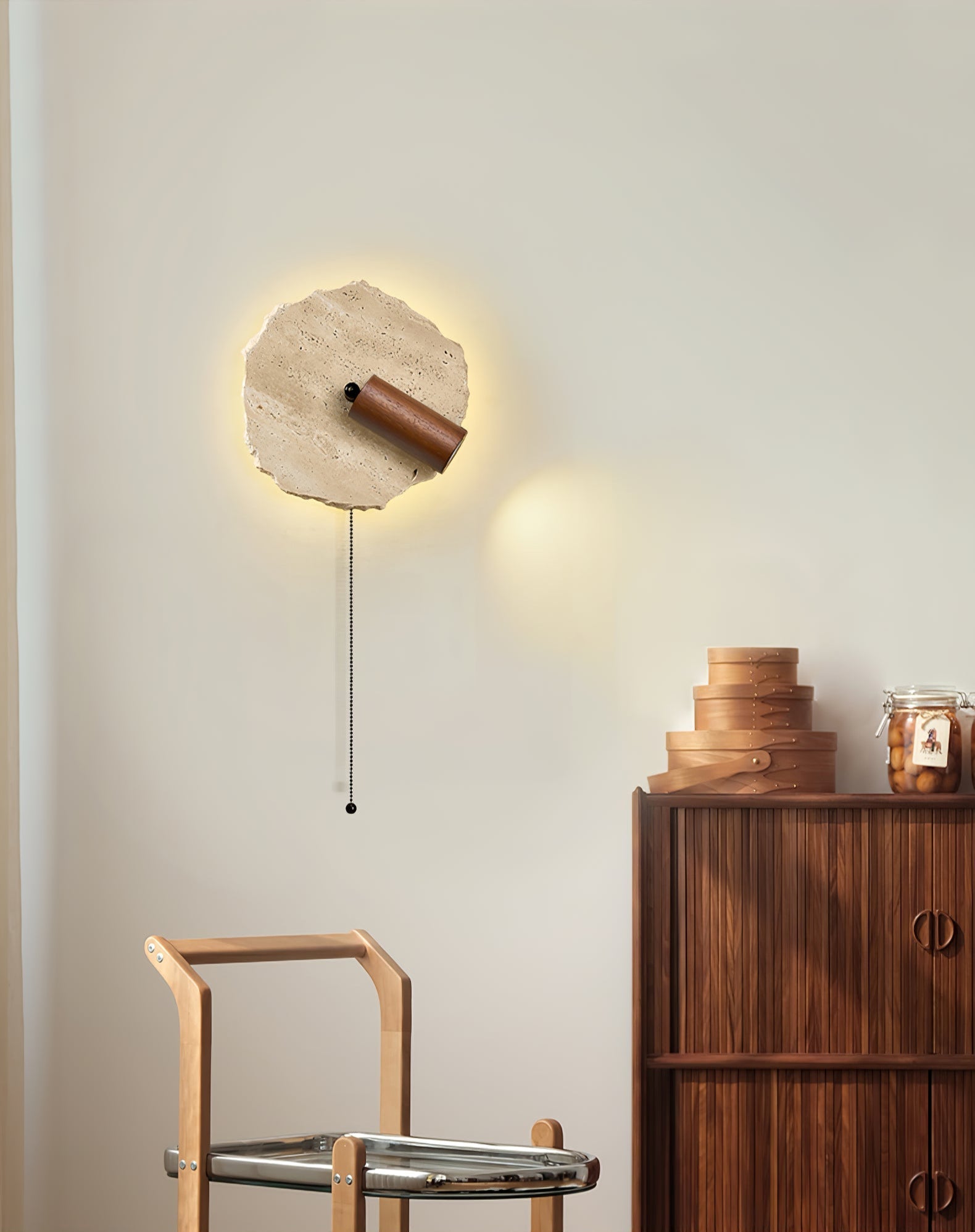 Cleo Travertine Wall Light Spotlight