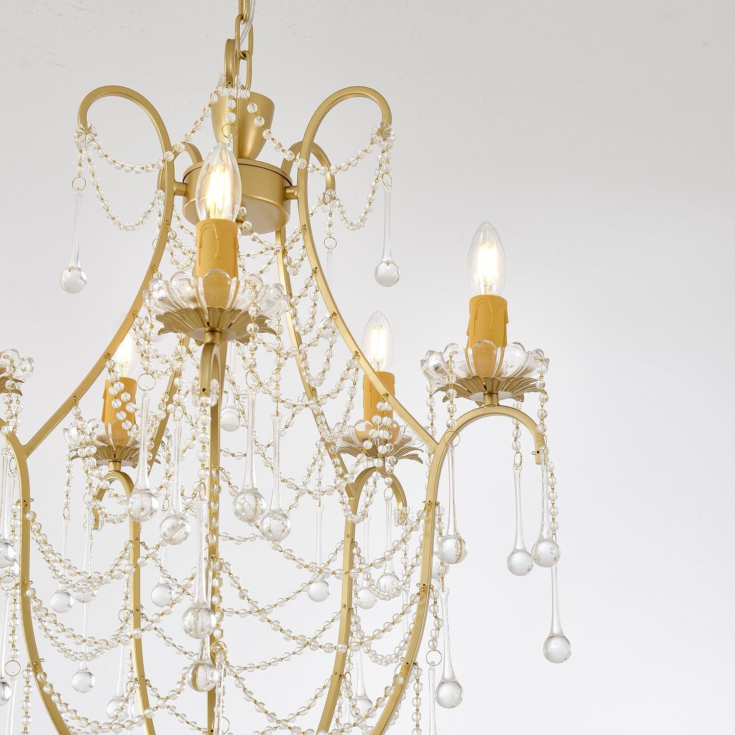Theresa Chandelier Birdcage Crystal Elegance - Letslighting