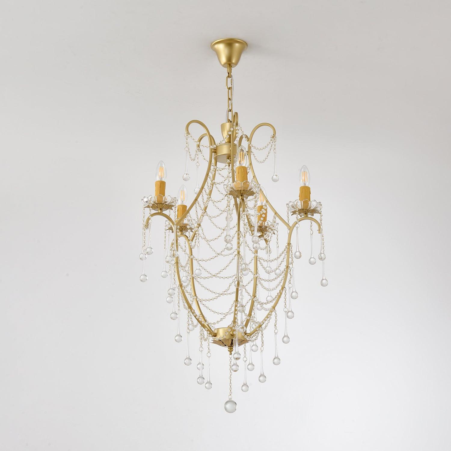 Theresa Chandelier Birdcage Crystal Elegance - Letslighting