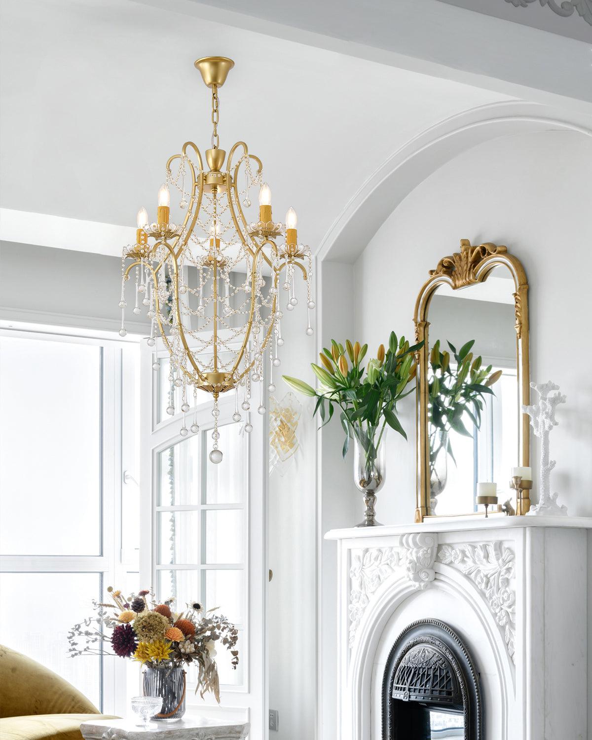 Theresa Chandelier Birdcage Crystal Elegance - Letslighting