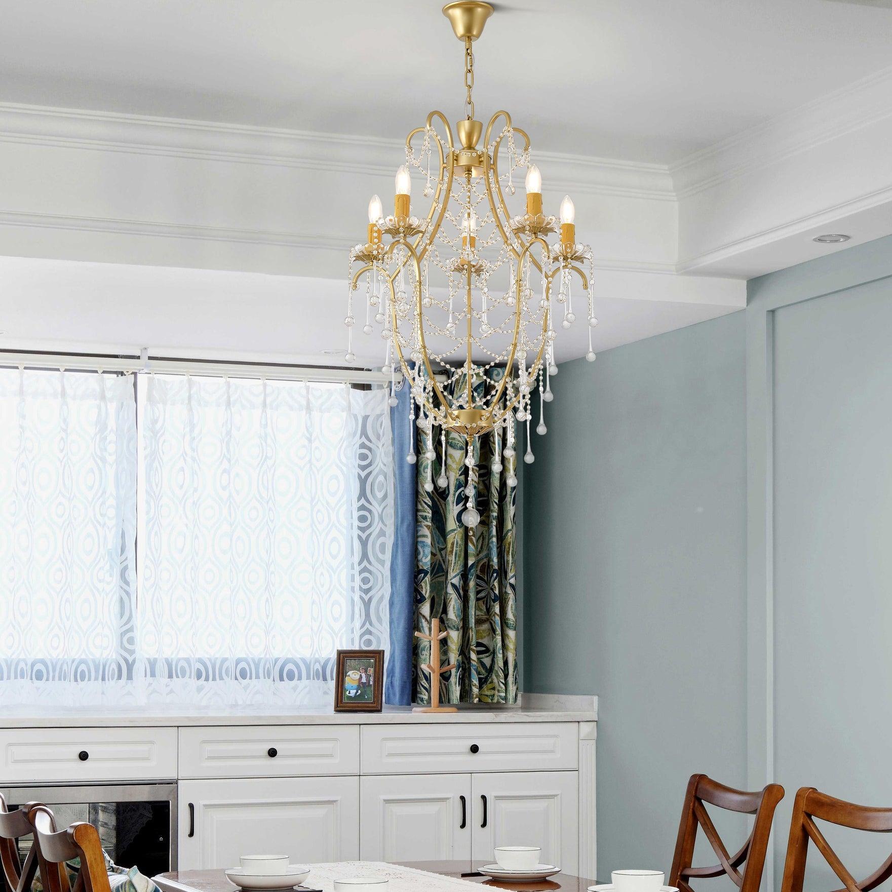 Theresa Chandelier Birdcage Crystal Elegance - Letslighting