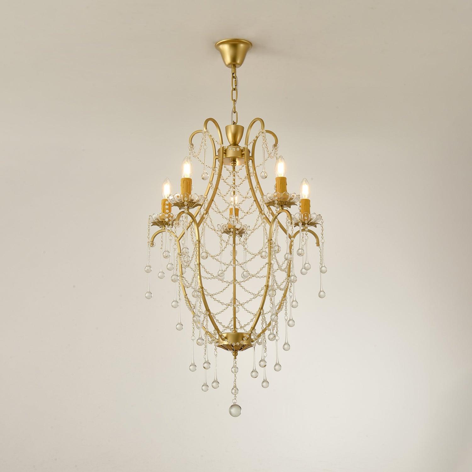 Theresa Chandelier Birdcage Crystal Elegance - Letslighting
