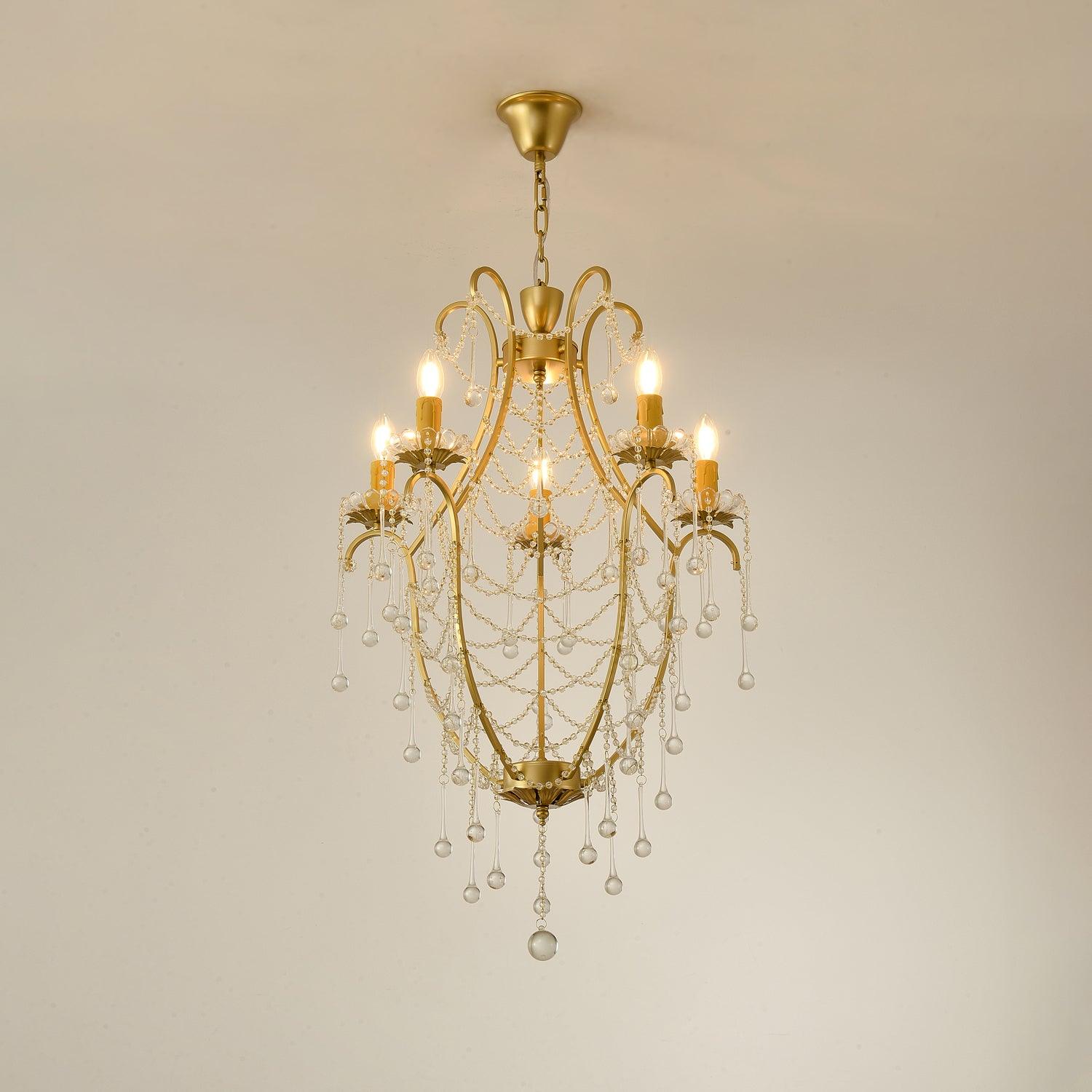 Theresa Chandelier Birdcage Crystal Elegance - Letslighting