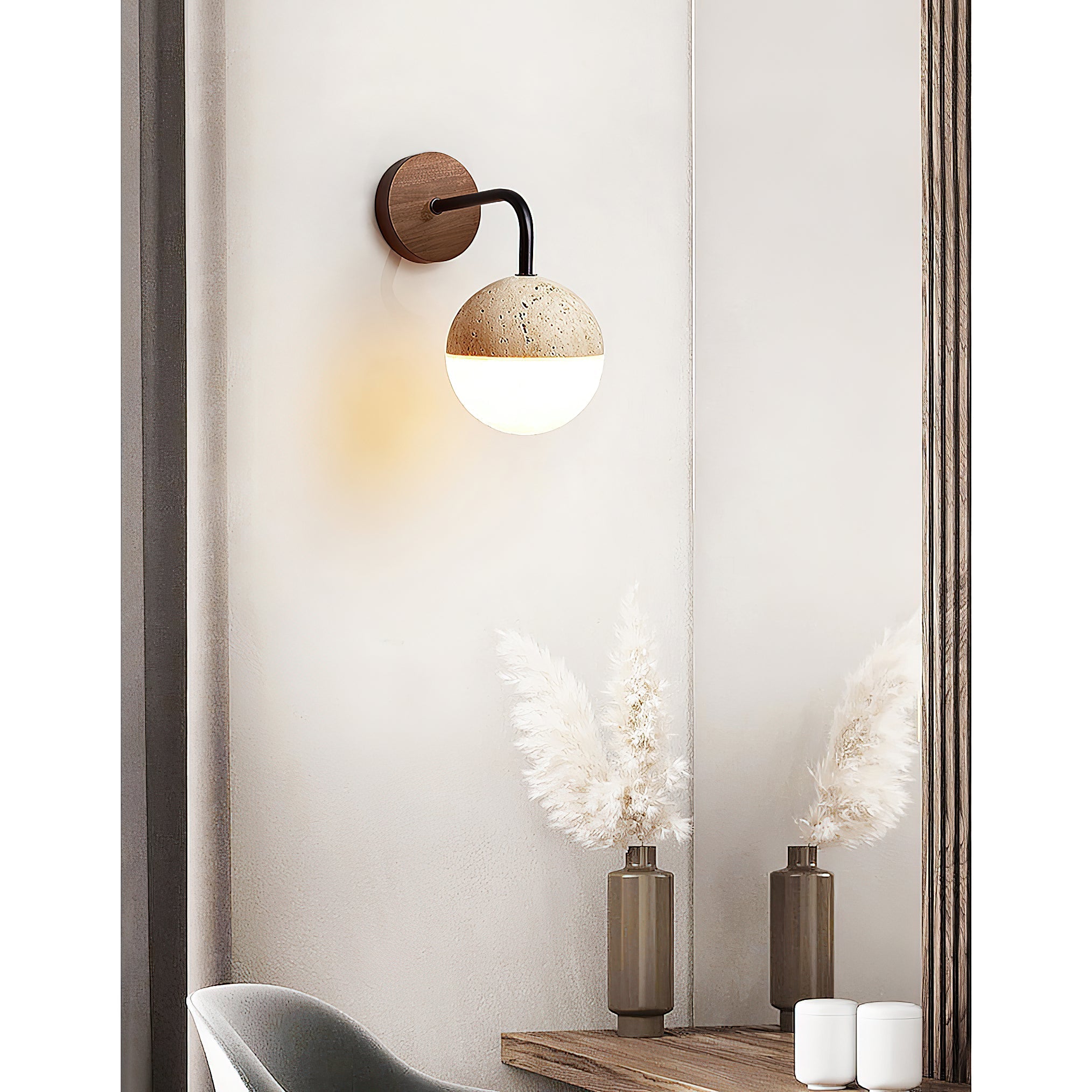 Ivmarila Modern Minimalist Travertine Wall Lamp - Letslighting