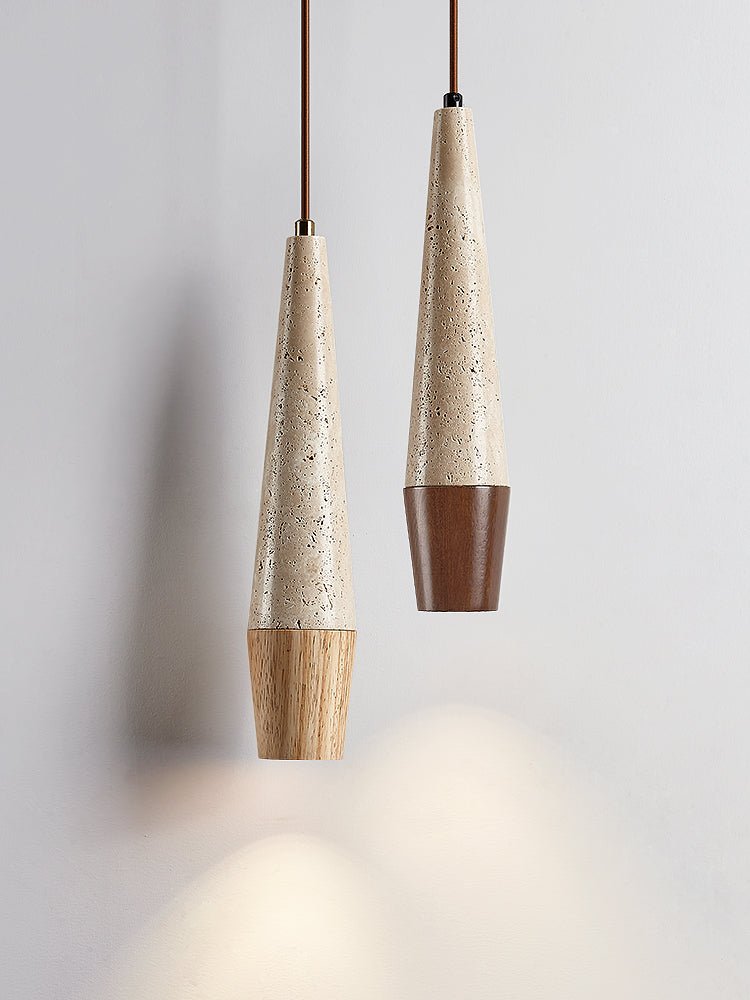 Tiber Modern Travertine Pendant Light