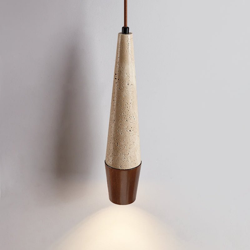 Tiber Modern Travertine Pendant Light