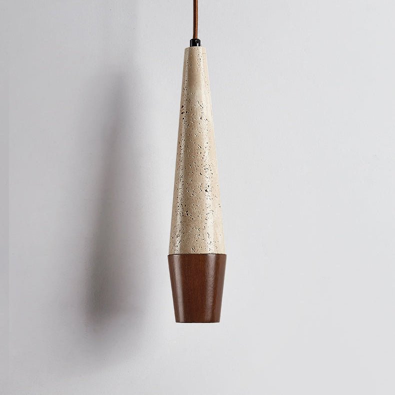 Tiber Modern Travertine Pendant Light