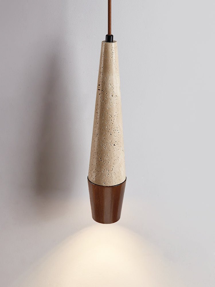 Tiber Modern Travertine Pendant Light