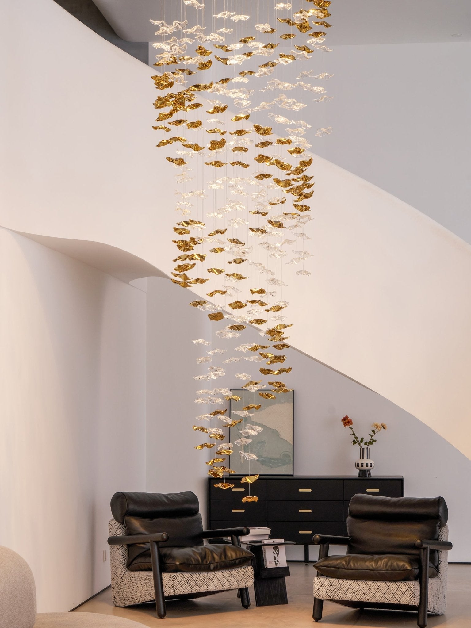 Nephele Crystal Leaf Chandelier - Letslighting
