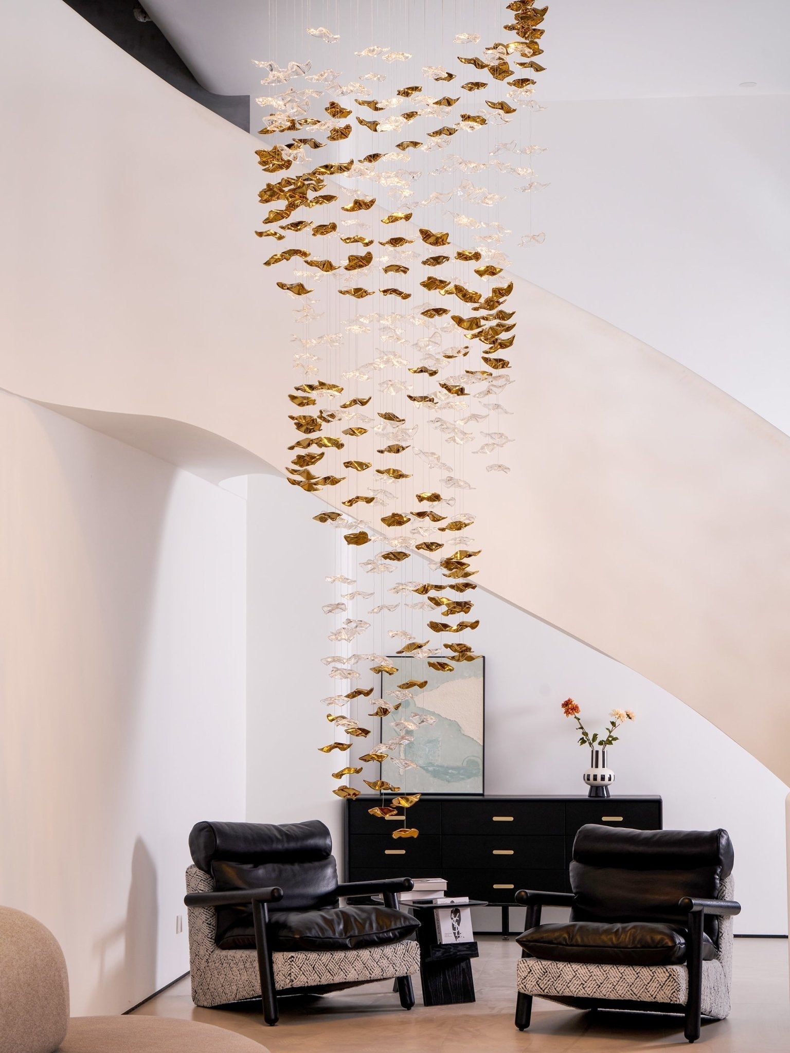 Nephele Crystal Leaf Chandelier - Letslighting