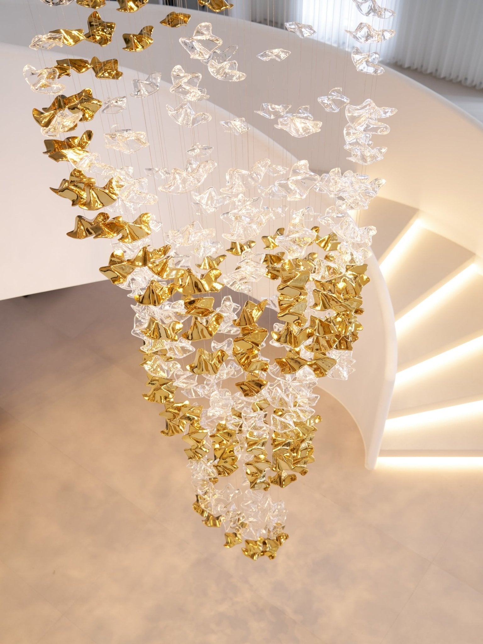 Nephele Crystal Leaf Chandelier - Letslighting
